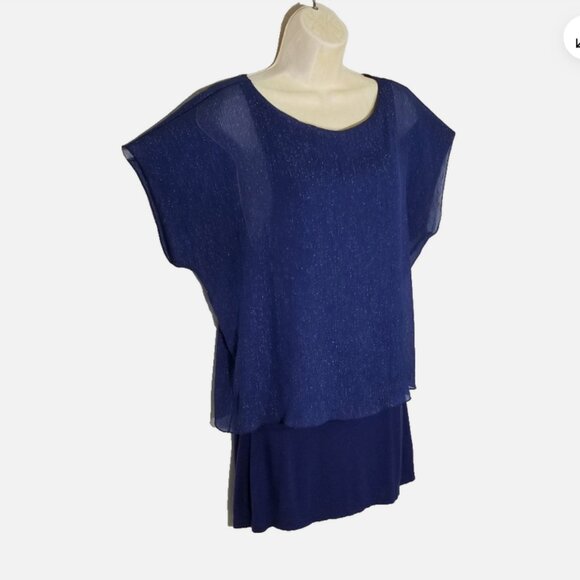 EXPRESS Layered Top Blouse 6716E1M - Picture 2 of 9